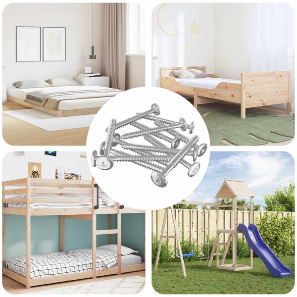 vidaXL Tr&aelig;skruer 1350 pcs S&oslash;lv St&aring;l