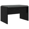 vidaXL Hallb&aelig;nk med pude Sort eg 63 x 38 x 40 cm