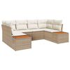vidaXL Havesofa S&aelig;t 6 stk. Beige polyrattan