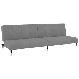 vidaXL 2-personers sovesofa fl&oslash;jl lysegr&aring;