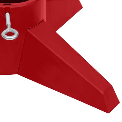 vidaXL juletræsfod 55,5x55,5x15 cm rød