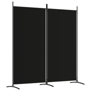 vidaXL 2-panels rumdeler 175x180 cm stof sort