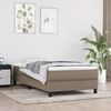 vidaXL springmadras med pocketfjedre medium 100x200x20 cm stof gr&aring;brun