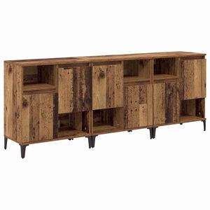 vidaXL Sideboards 3 pcs Gammelt tr&aelig; 60 x 35 x 70 cm Konstrueret tr&aelig;