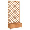 vidaXL plantekasse med espalier brun 90x35x180 cm massivt grantr&aelig;