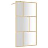 vidaXL brusev&aelig;g 115x195 cm klart sikkerhedsglas guldfarvet