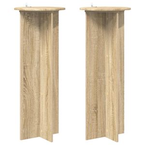 vidaXL Planteholder 2 stk. Sonoma-eg &Oslash;40 x 100 cm Konstrueret tr&aelig;