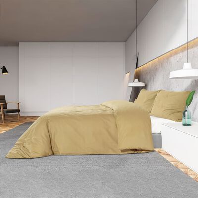 vidaXL sengetøj 135x200 cm bomuld gråbrun