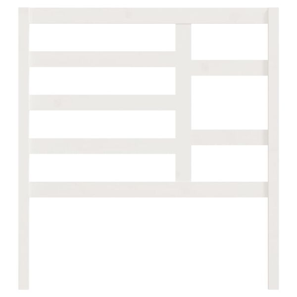 vidaXL sengegærde 106x4x104 cm massivt fyrretræ hvid