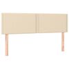 vidaXL kontinentalseng med madras 140x190 cm stof cremefarvet