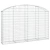 vidaXL buet gabionkurv 200x30x120/140 cm galvaniseret jern