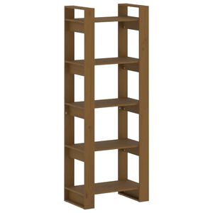 vidaXL bogreol/rumdeler 60x35x160 cm massivt tr&aelig; gyldenbrun