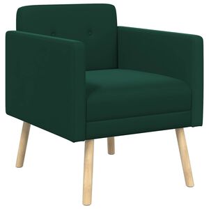 vidaXL Accentstol M&oslash;rkegr&oslash;n Velour