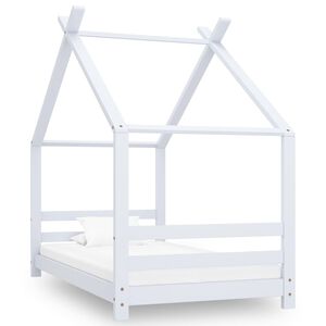 vidaXL sengestel til b&oslash;rneseng 80x160 cm massivt fyrretr&aelig; hvid