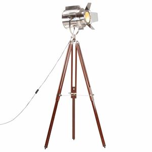 vidaXL gulvlampe med trefod 180 cm massivt mangotr&aelig;