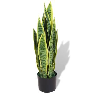 vidaXL kunstig sansevieria-plante med urtepotte 65 cm gr&oslash;n