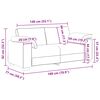 vidaXL Sofa Beige 180 x 77 x 82 cm Linned-blandet stof