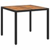 vidaXL Havem&oslash;bel Bord Sort 90 x 90 x 75 cm polyrattan