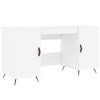 vidaXL skrivebord 140x50x75 cm konstrueret tr&aelig; hvid