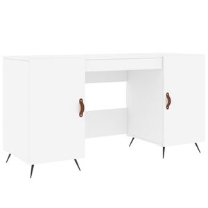 vidaXL skrivebord 140x50x75 cm konstrueret tr&aelig; hvid