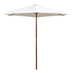 vidaXL parasol 270x270 cm tr&aelig;stang cremehvid