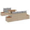 vidaXL Havesofa S&aelig;t 6 stk. Beige Poly rattan