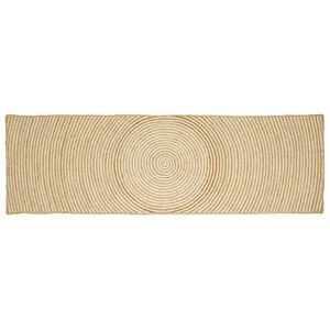 vidaXL Omr&aring;de t&aelig;ppe Natur og hvid 60 x 300 cm Jute