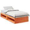 vidaXL daybed uden madras 100x200 cm massivt fyrretr&aelig; gyldenbrun