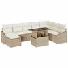vidaXL Sofa S&aelig;t 9 stk. Beige og creme polyrattan