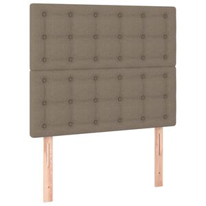 vidaXL sengegavl taupe 100x5x118/128 cm stof