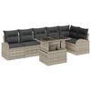 vidaXL Havesofa S&aelig;t 7 stk. Lysegr&aring; polyrattan