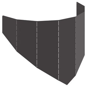 vidaXL Pl&aelig;nekant 100 x 45 cm St&aring;l Sort