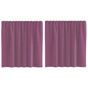 vidaXL voile-gardiner med l&oslash;kker 2 stk. 140x140 cm lilla