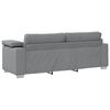 vidaXL Sofa 3 pcs Lysegr&aring; 219 x 80 x 82 cm Linned-blandet stof