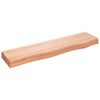 vidaXL v&aelig;ghylde 80x20x6 cm behandlet massivt egetr&aelig; lysebrun
