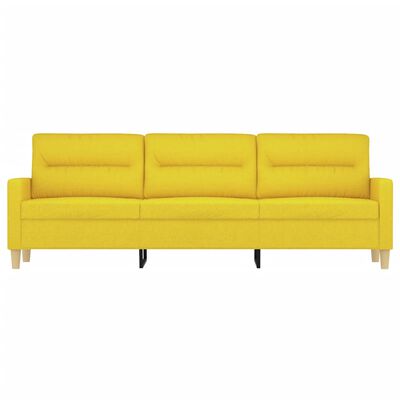 vidaXL 3-personers sofa 180 cm stof lysegul