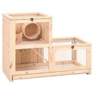 vidaXL hamsterbur 81x40x60 cm massivt fyrretr&aelig;