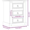 vidaXL sengebord Corona 53x39x66 cm massivt fyrretræ