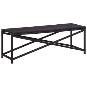 vidaXL haveb&aelig;nk 120 cm polyrattan sort