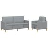 vidaXL Sofa s&aelig;t med opbevaring 2 pcs Lysegr&aring; Polyester