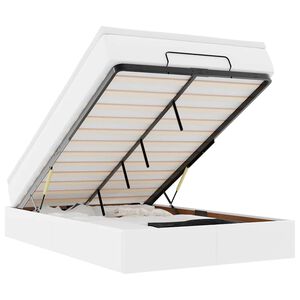 vidaXL osmannisk sengeramme med madras 120x200 cm kunstl&aelig;der hvid