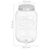 vidaXL drikkevaredispenser 8050 ml glas