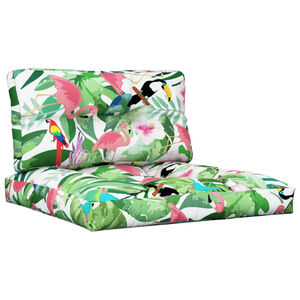 vidaXL pallehynder 2 stk. stof flerfarvet