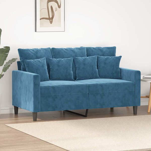 vidaXL 2-personers sofa 120 cm fl&oslash;jl bl&aring;