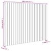 vidaXL sengegavl 146,5x3x110 cm massivt fyrretr&aelig; hvid