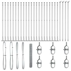 vidaXL Svejset Tr&aring;dhegn med Betonsokkel 50 x 1,2 m (B x H)