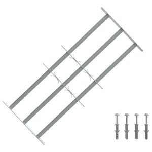 vidaXL Vinduesgitter 700-1050 mm Galvaniseret st&aring;l S&oslash;lv