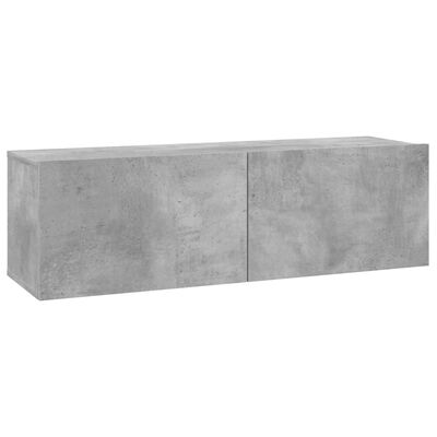 vidaXL tv-bord 100x30x30 cm konstrueret træ betongrå