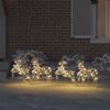 vidaXL LED Rensdyr med 80 LED'er 4 pcs Guld PET