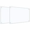 vidaXL K&oslash;kkenbacksplash 2 stk. Transparent 90 x 60 cm h&aelig;rdet glas